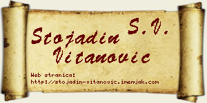Stojadin Vitanović vizit kartica